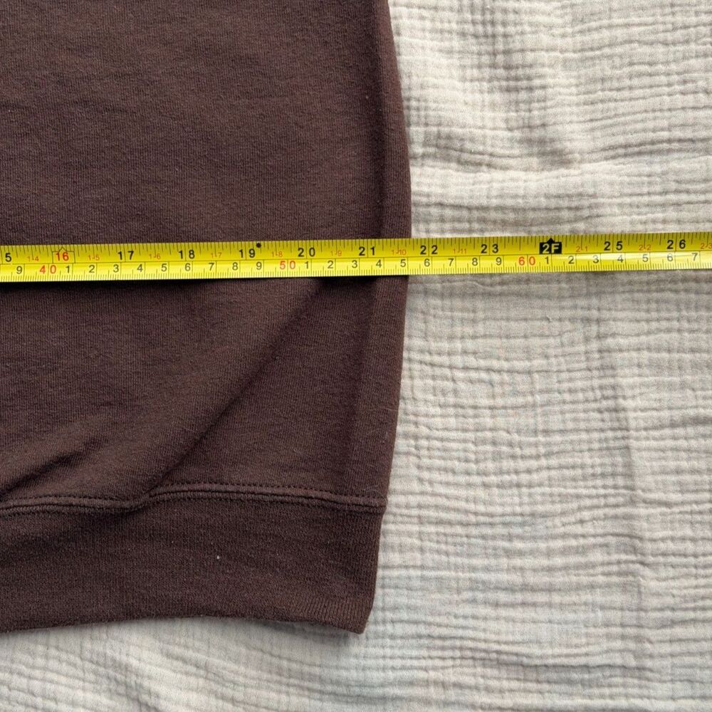 Vintage Dunkin Donuts Brown Long Sleeve Jerzees Nublend Crewneck Sweatshirt M - Picture 3 of 4